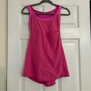 Lululemon Long Tunic Tank Top Built in Bra 4 Pink